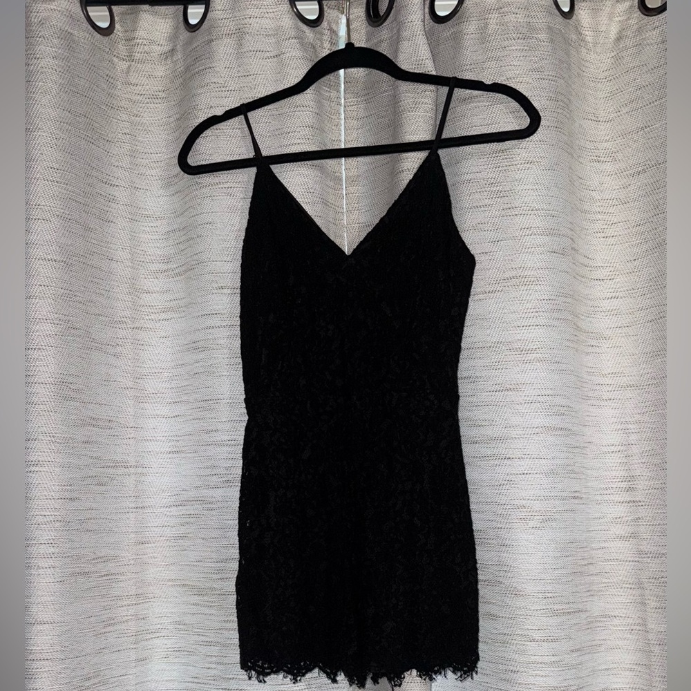Lace detail romper